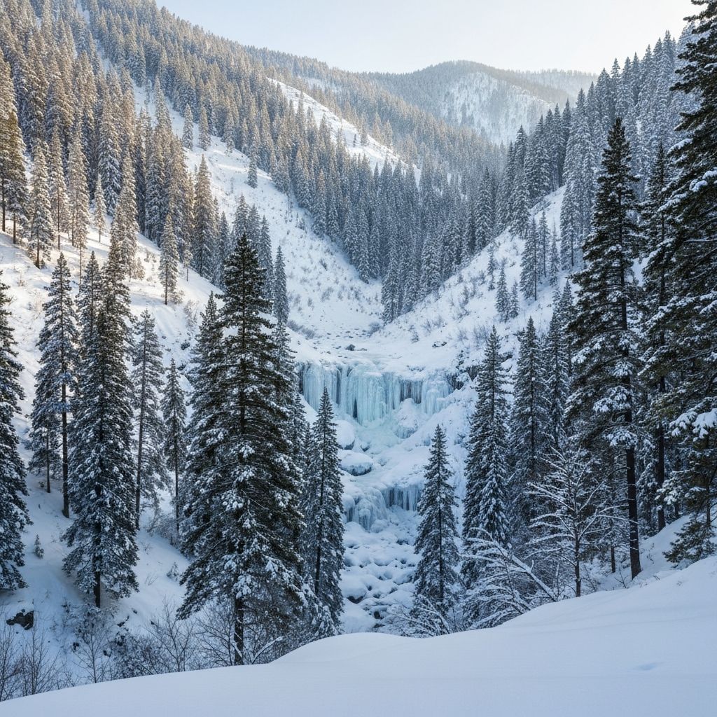 长白山冬日雪景